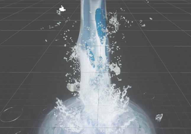 水元素特效_水柱技能-游戏特效案例库