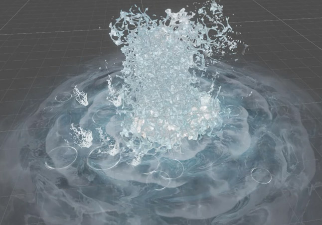 水元素特效_喷泉-游戏特效案例库