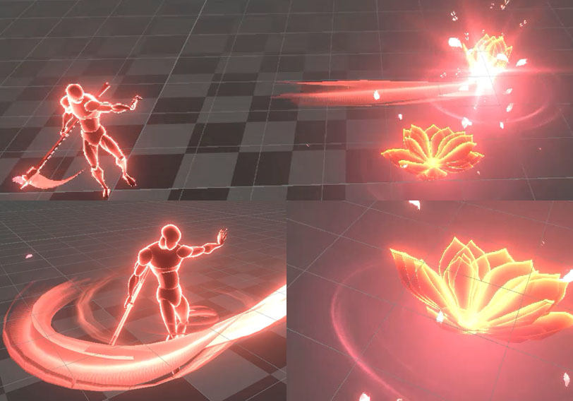 技能特效_线性花-游戏特效案例库