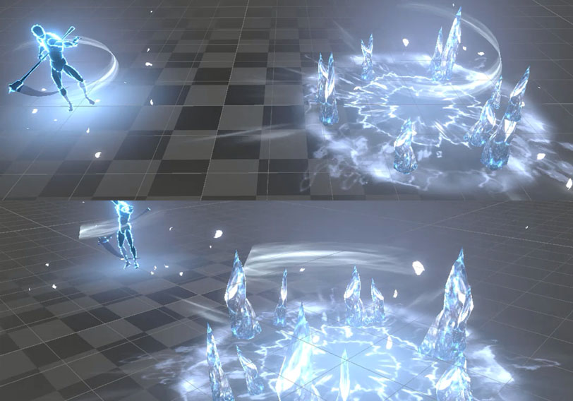 冰属性AOE范围伤害-游戏特效案例库