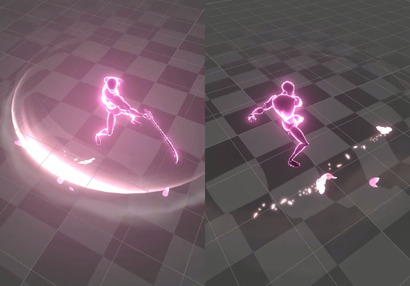 女性角色蝴蝶刀光-游戏特效案例库