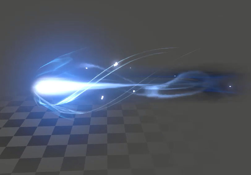 弹道飞行物_蓝色魔法球-游戏特效案例库