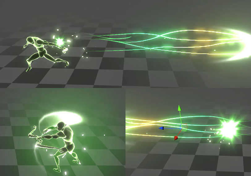 弓箭手_绿色弓箭攻击-游戏特效案例库