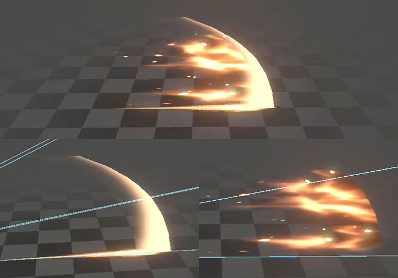 弹道飞行物_黄色飞刀-游戏特效案例库